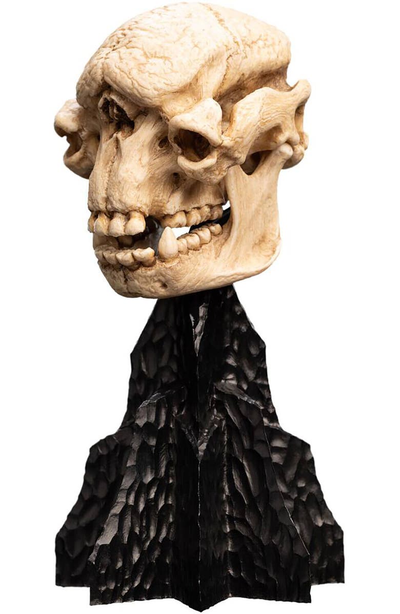 Weta Workshop Lotr - Skull Of A Cave Troll Polystone Statue, Alternate, color, 