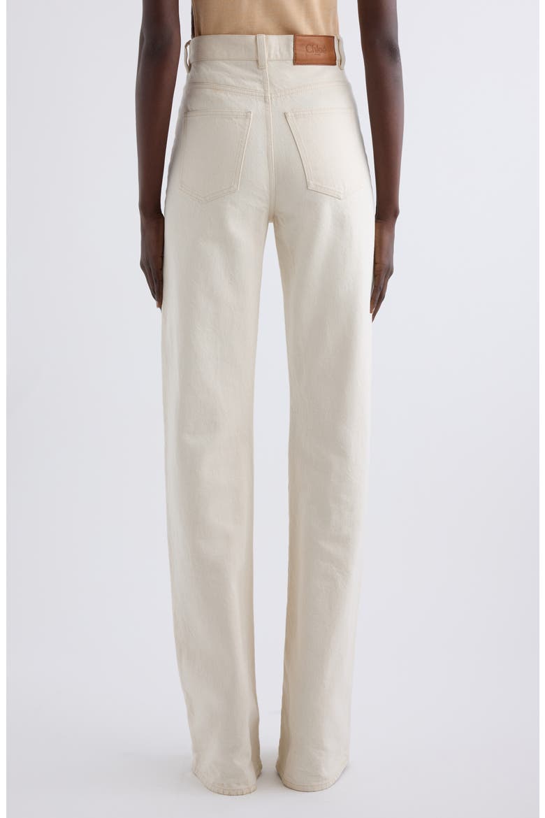 Pineapple Charm High Waist Twill Pants, Alternate, color, EDEN WHITE
