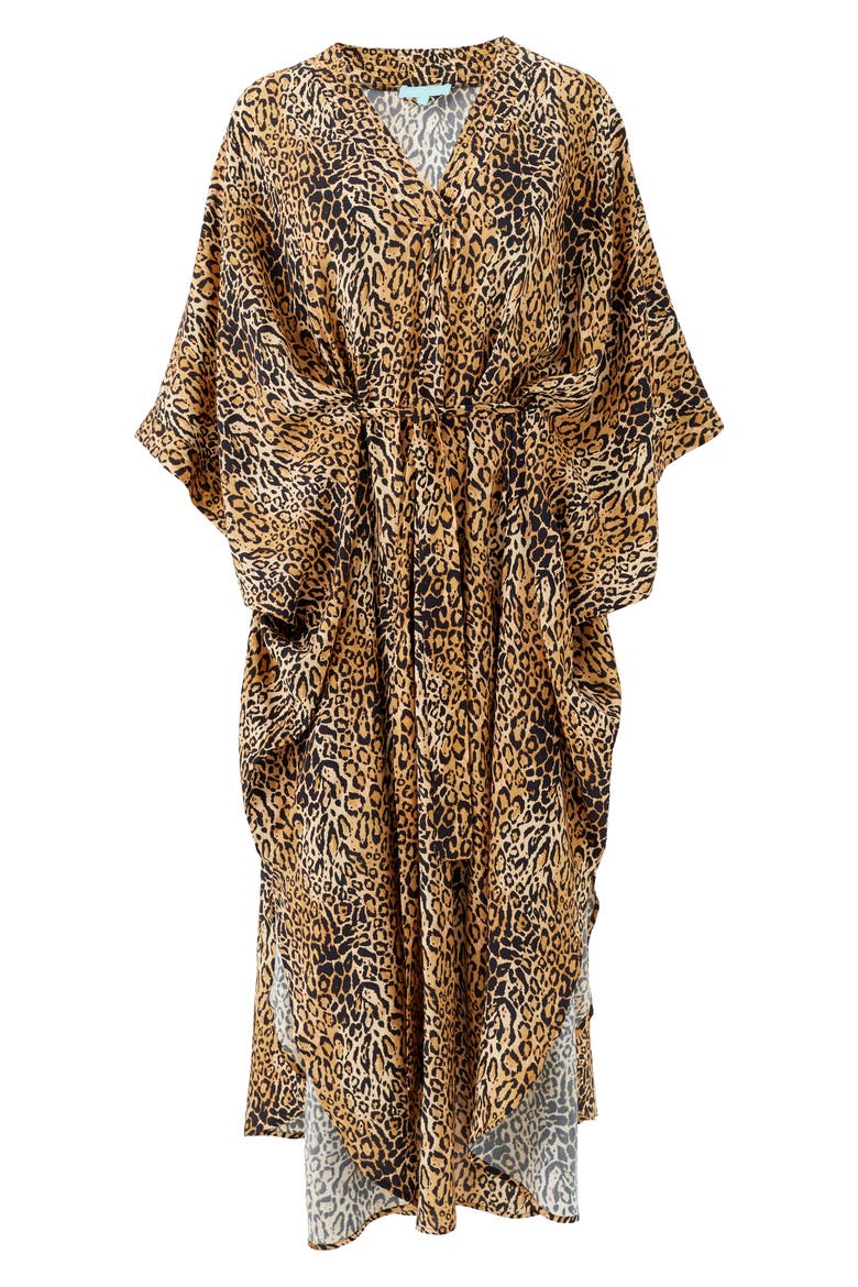Bonnie Cover-Up Caftan, Alternate, color, CHEETAH