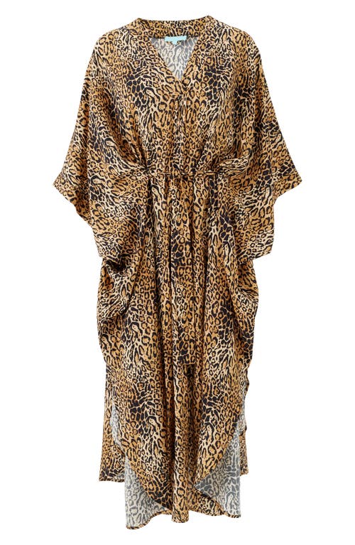 Melissa Odabash Bonnie Cover-up Caftan In Cheetah