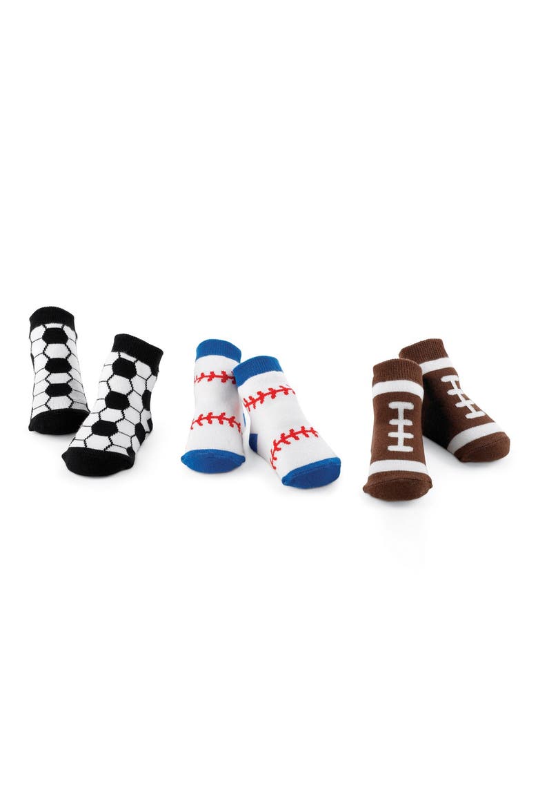 Socks Set (3-Pack)(Baby), Alternate, color, WHITE/ BROWN