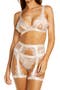 Open Cup Bralette, High Waist Panties & Suspenders Set
