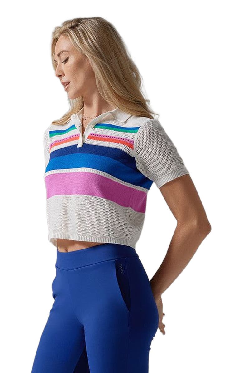 Tavi Prep Polo Sweater, Alternate, color, Thrive Stripe
