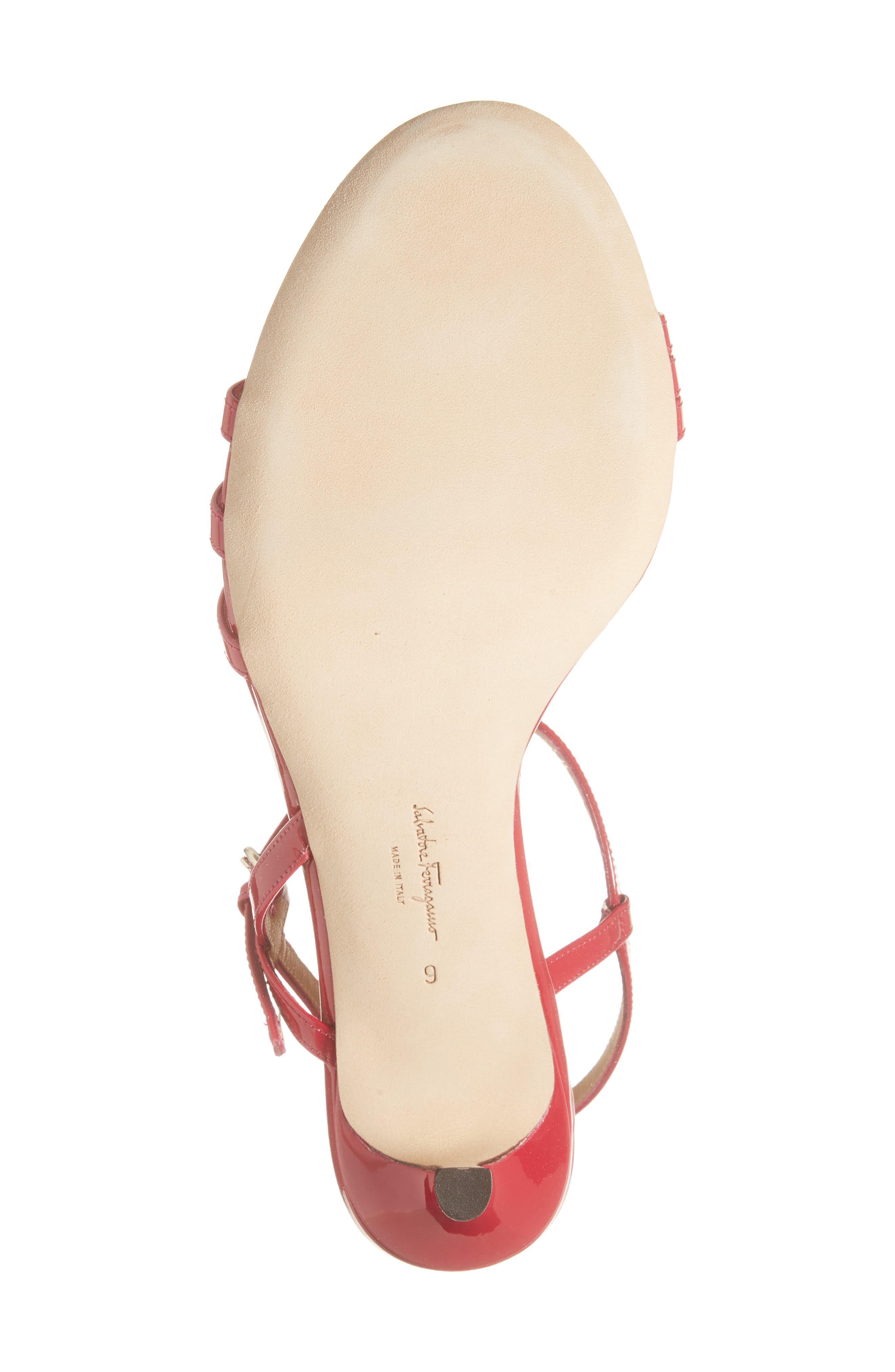 FERRAGAMO Patent Strappy Sandal, Alternate, color, 
