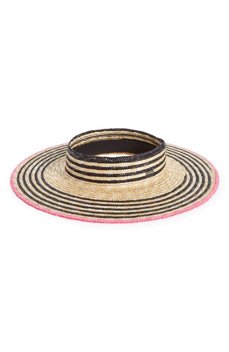 Brixton Joanna Straw Visor, Main, color, 