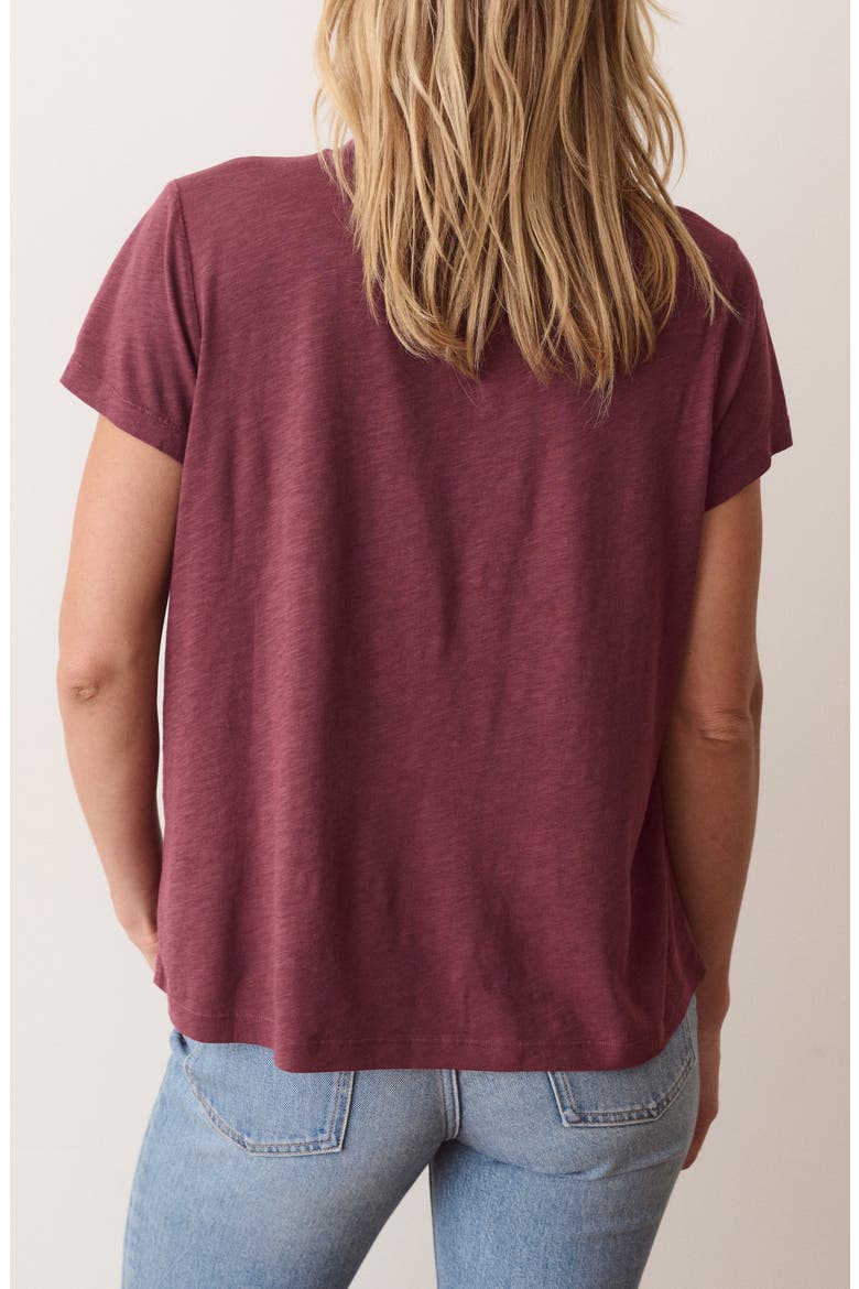 Swing Crewneck T-Shirt, Alternate, color, CABERNET