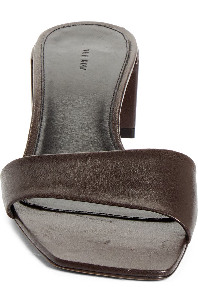 The Row Chocolate Block Heel Sandal, Alternate, color, Lacquer Brown