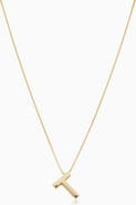 Oradina 14K Gold Love Letter Initial Necklace