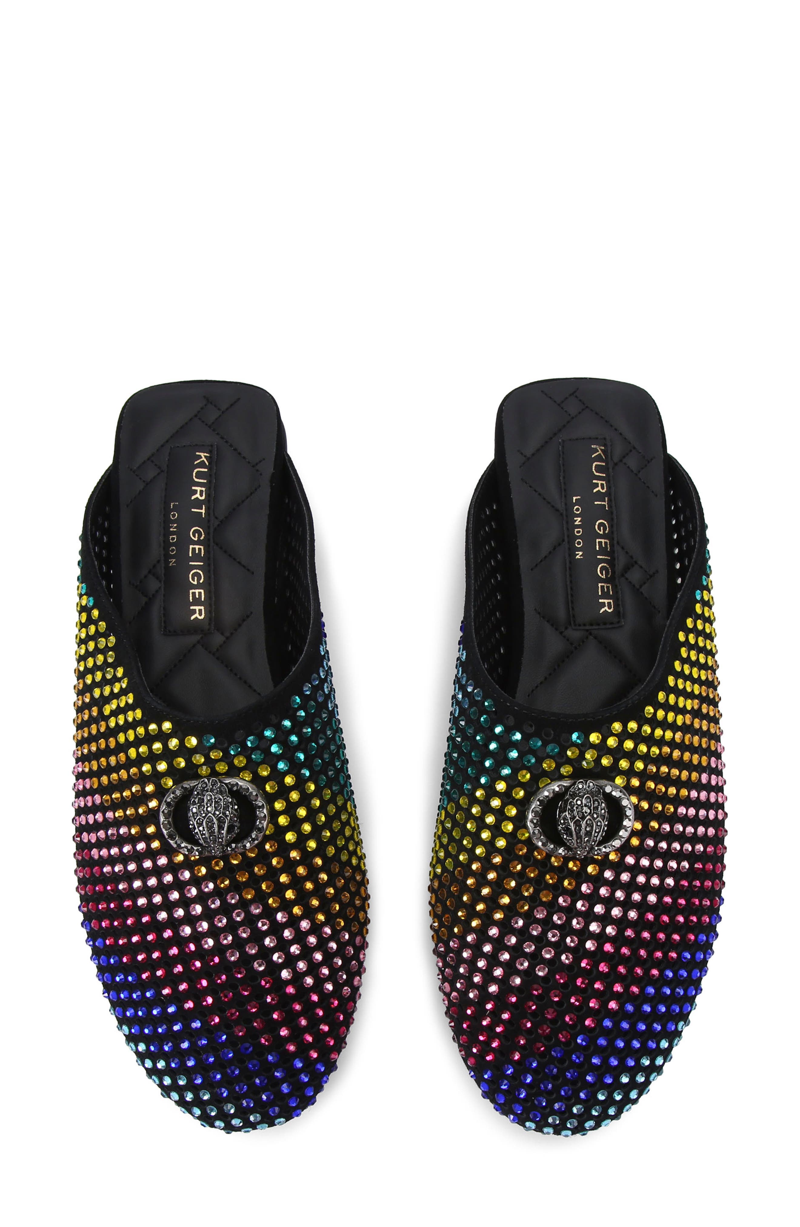Kurt Geiger London Chelsea Rainbow Crystal Leather Mule, Alternate, color, 