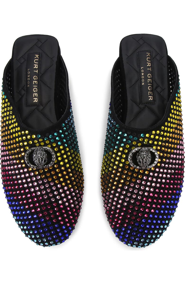 Kurt Geiger London Chelsea Rainbow Crystal Leather Mule, Alternate, color,