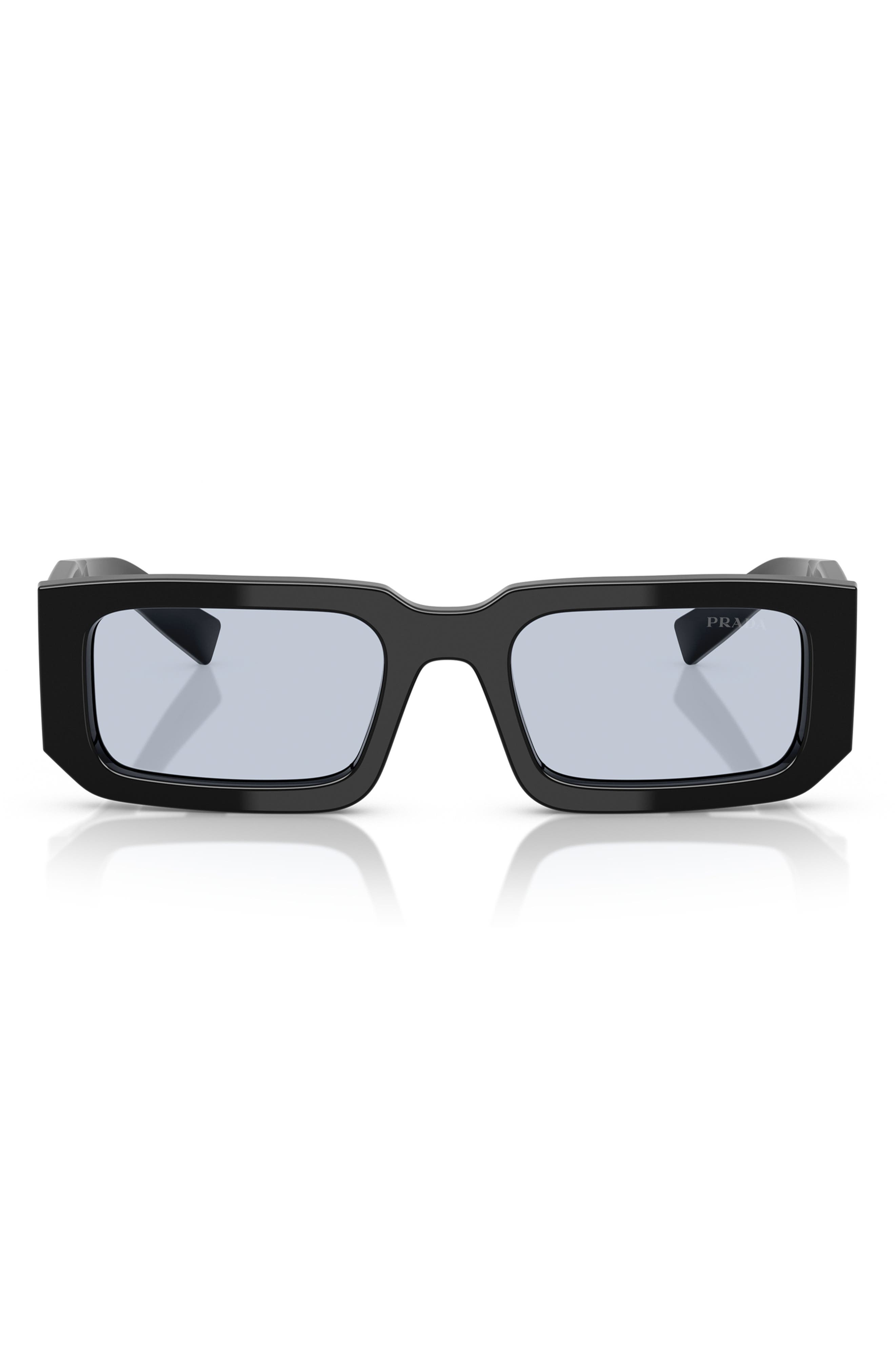 Prada 53mm Rectangular Sunglasses