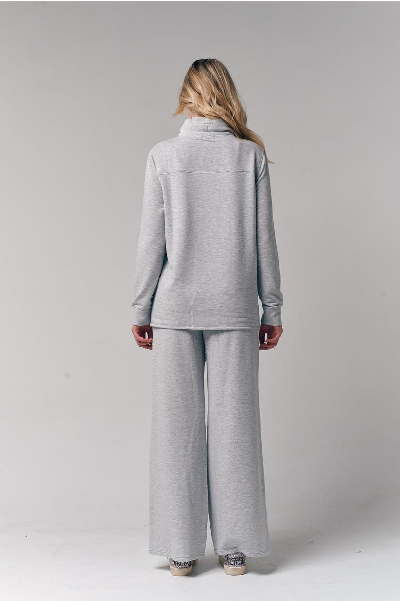 Wide Leg Pants, Alternate, color, Heather Gray