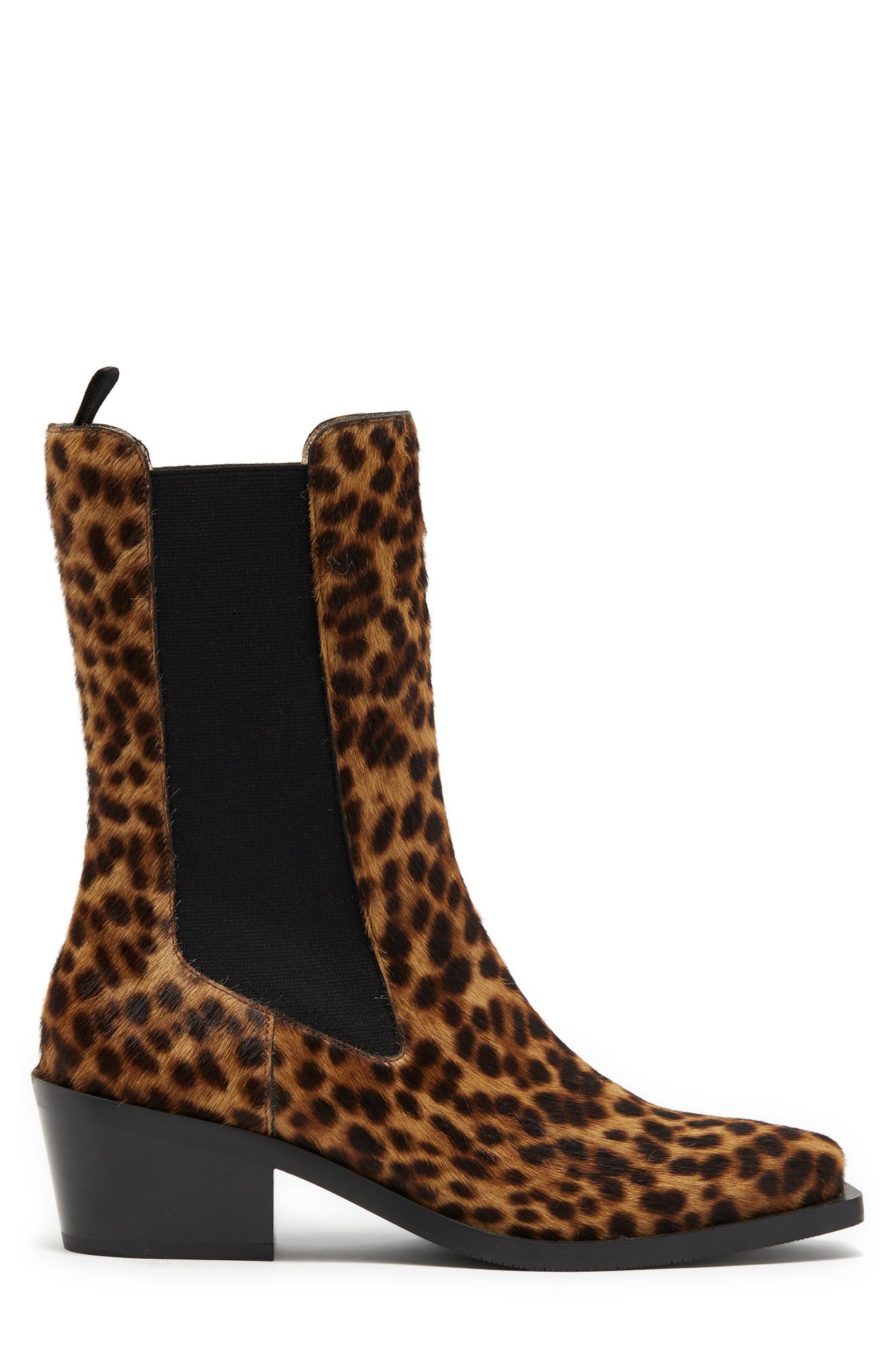 Stuart Weitzman Miley Leopard Print Genuine Calf Hair Boot, Alternate, color, 