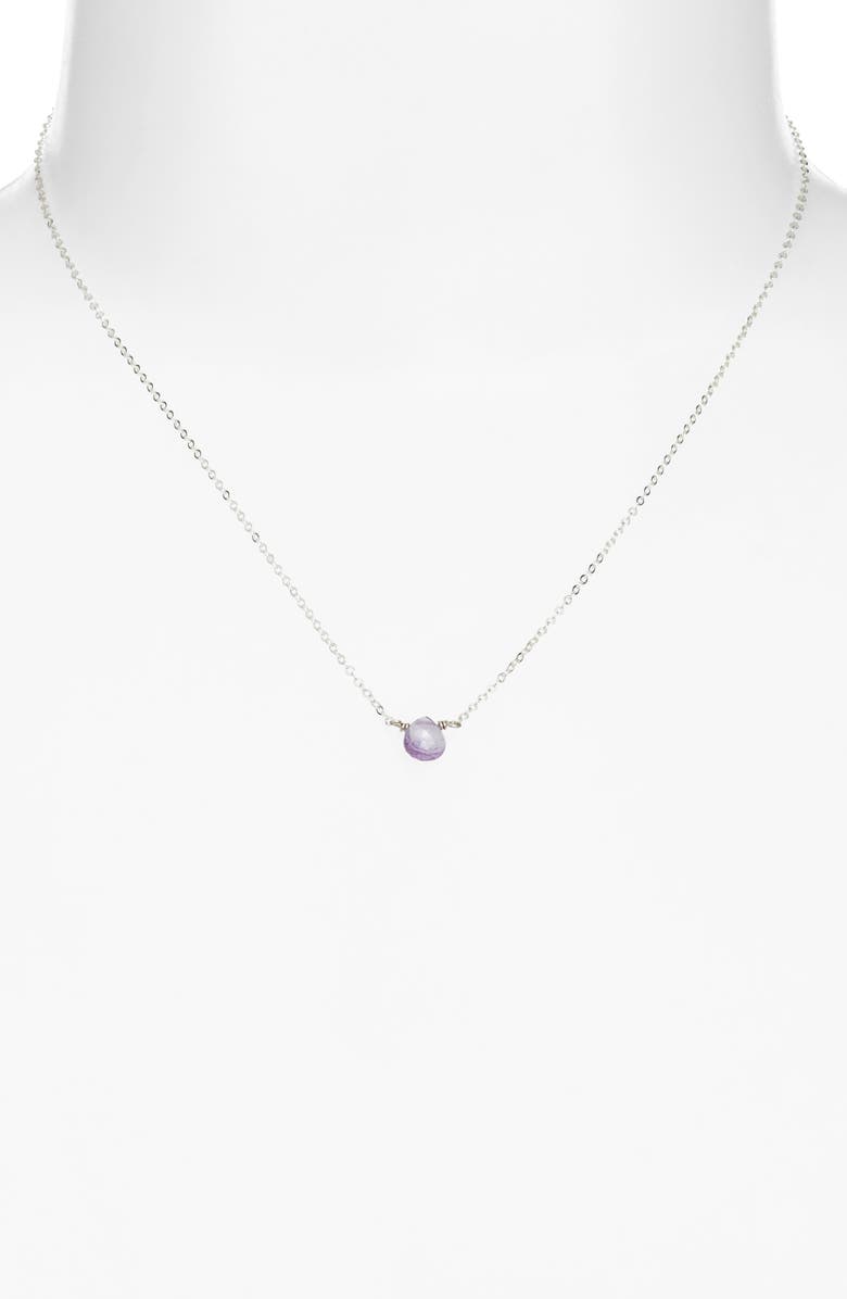 Nashelle Birthstone Pendant Necklace, Alternate, color, Sterling Silver