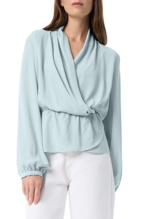 Do By Dee Ocleppo Margot Faux Wrap Peplum Top In Cloud Blue