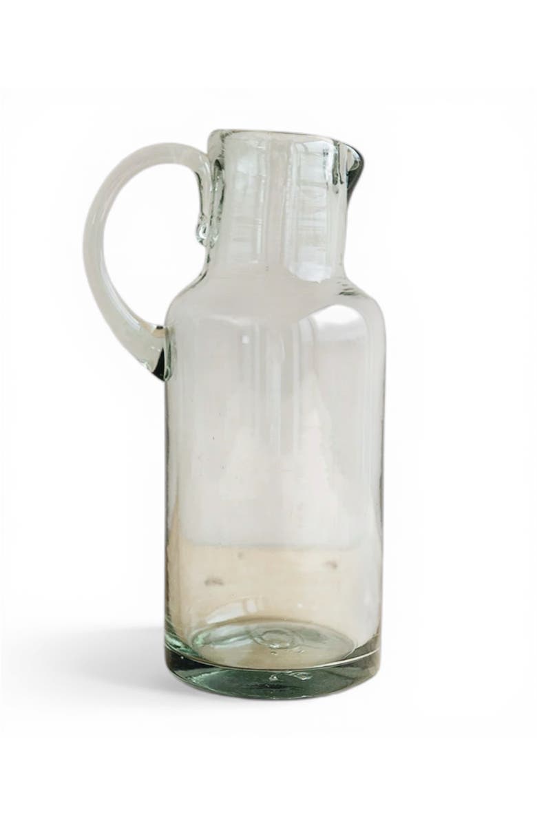 Villa Lua Home Blown Glass Jug, Main, color, Clear