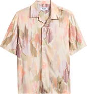 Wax London Didcot Corrigated Floral Camp Shirt