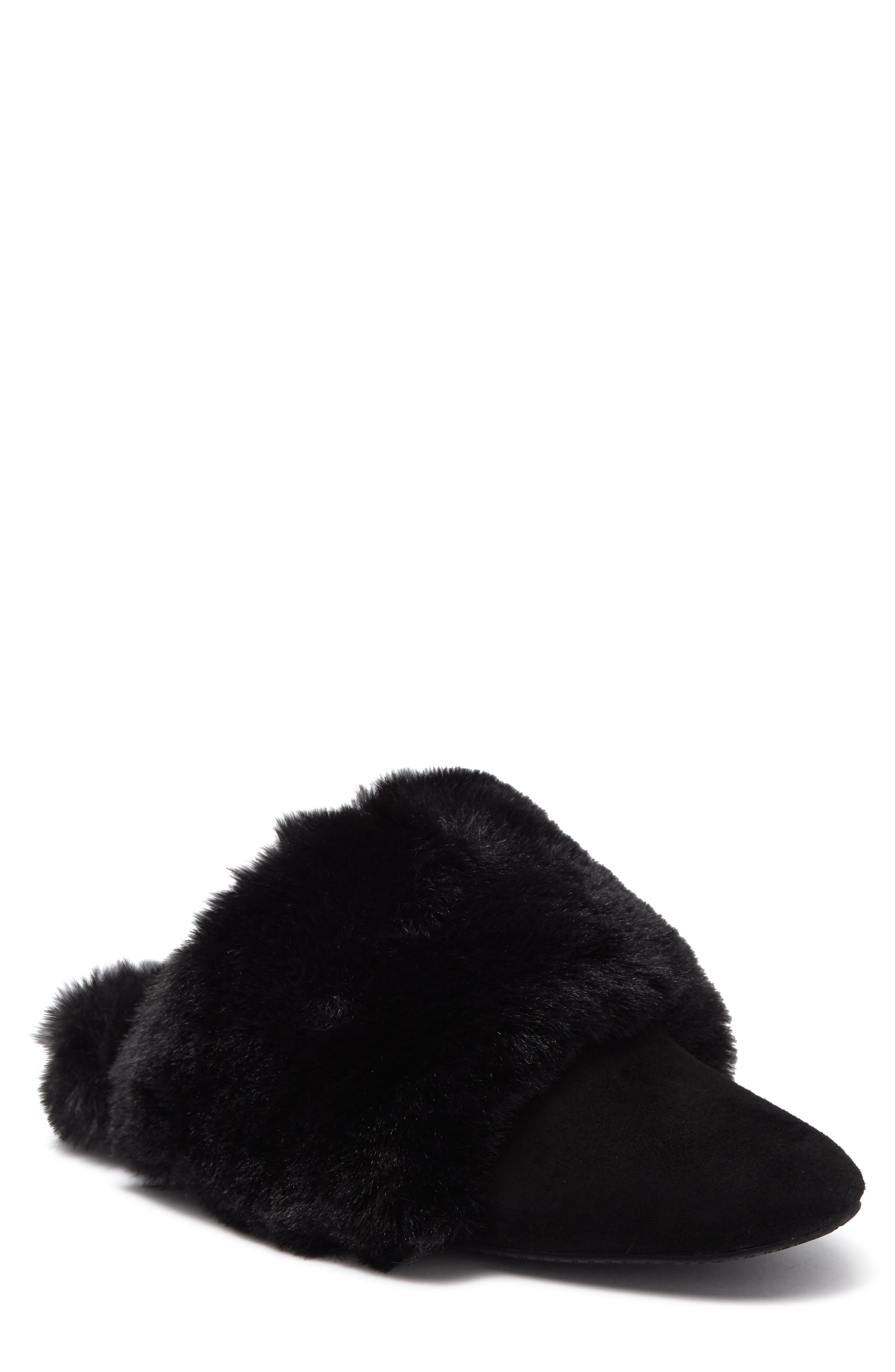 Stuart Weitzman Edie Chill Faux Fur Trimmed Mule (Women) | Nordstromrack