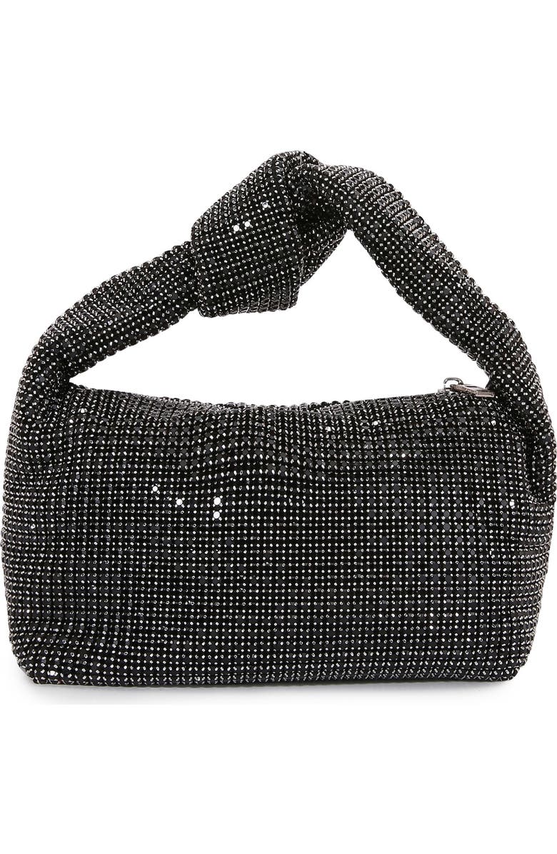 BERNESS Knotted Handle Rhinestone Bag, Main, color, Black