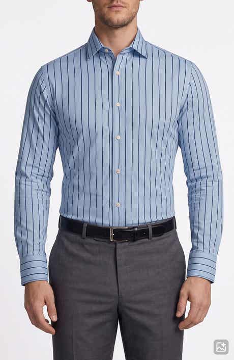 Striped Cotton Dress Shirt