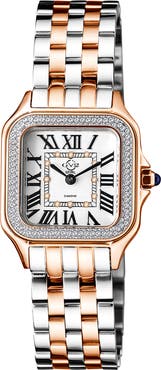 GV2 Women's Milan Diamond Dial Two-Tone Bracelet Watch, 27.5mm - 0.038 ctw
