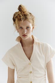 H&M Short-sleeved Denim Dress
