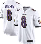 Nike Men's Nike Lamar Jackson White Baltimore Ravens Game Jersey