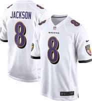 Nike Men's Nike Lamar Jackson White Baltimore Ravens Game Jersey