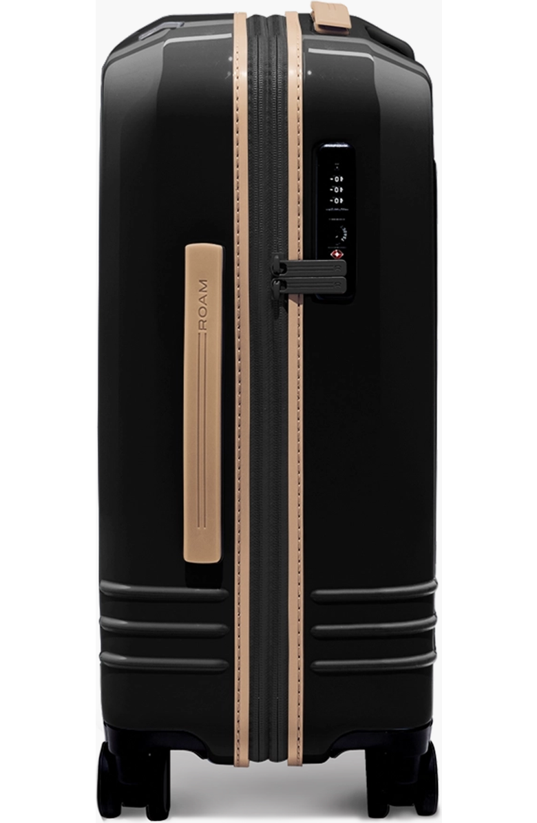 ROAM Luggage Expandable Carry-On, Alternate, color, Black Gloss / Tan