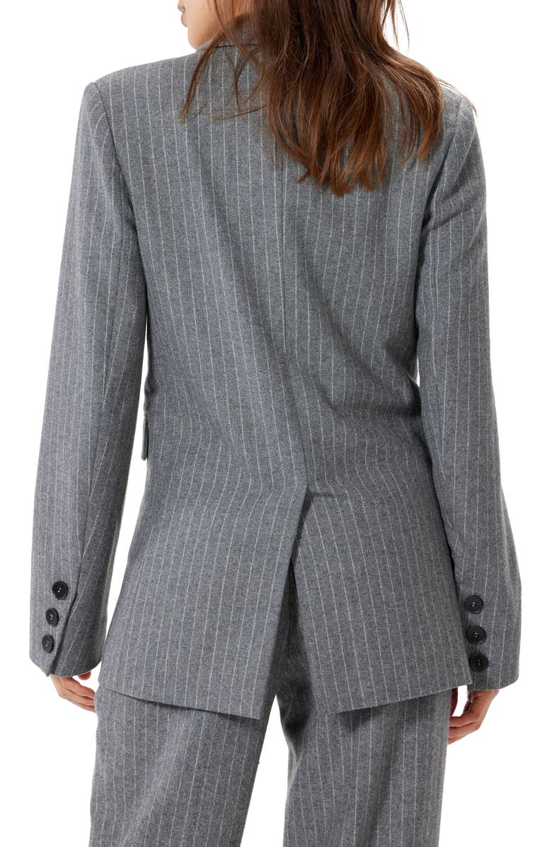 Sophie Rue Roen Pinstripe Double Breasted Wool Blend Blazer, Alternate, color, 