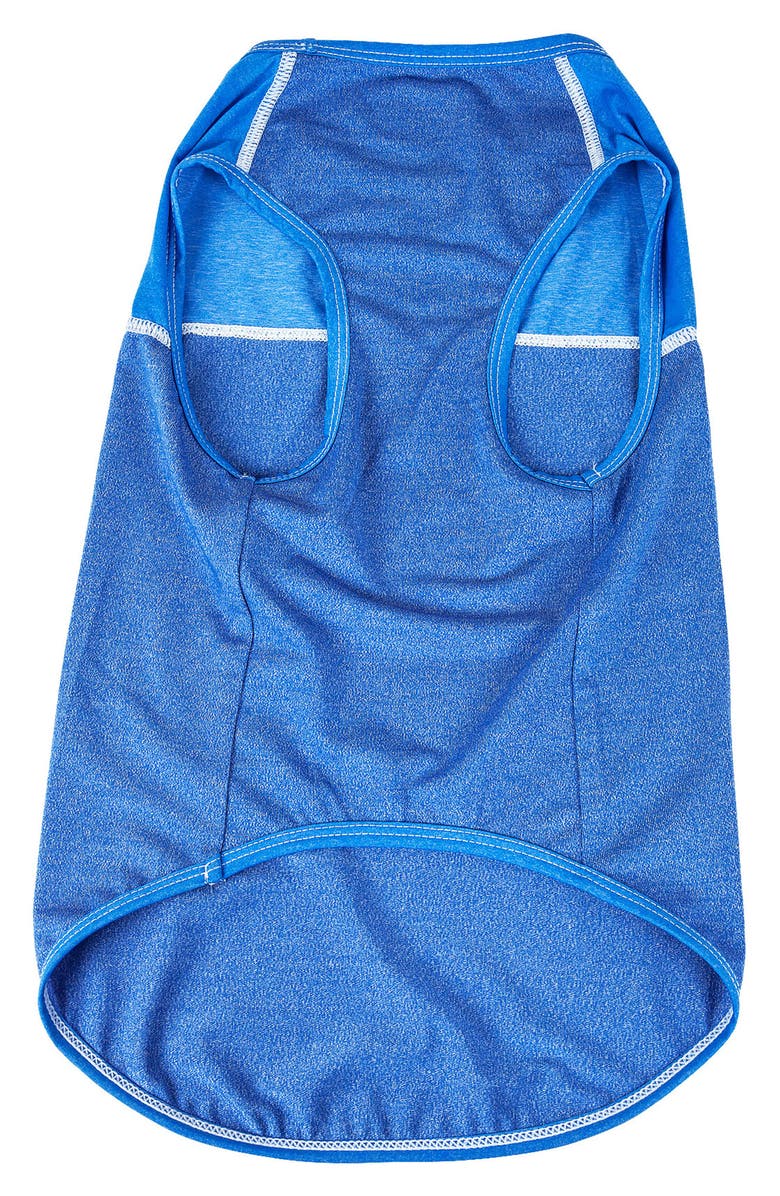 PET LIFE ACTIVE 'Aero-Pawlse' Heathered Tank Top, Alternate, color, Seafoam Blue