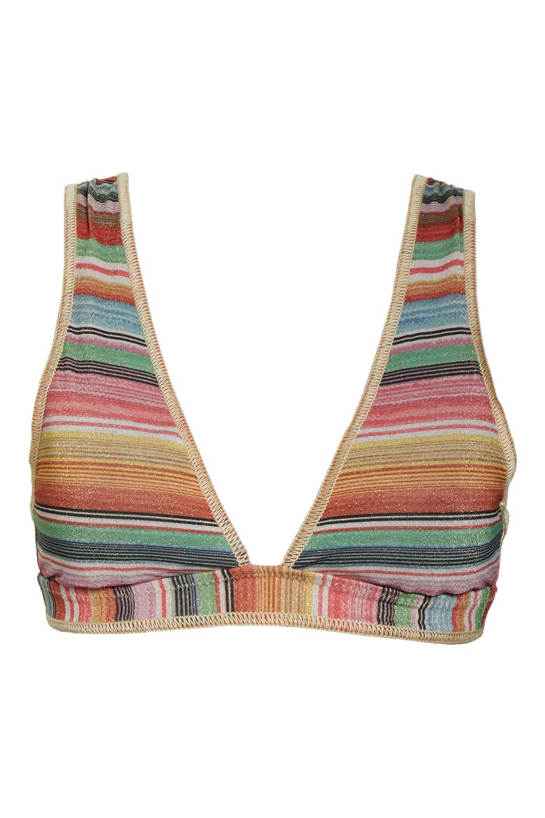 West Village Triangle Bikini Top, Alternate, color, PINK MULTI