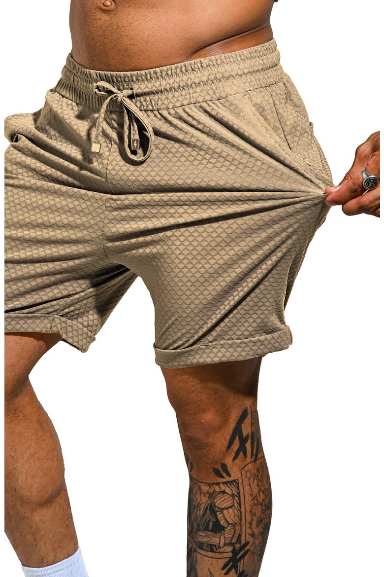 Athgainsboro Cotton Blend Drawstring Shorts, Alternate, color, BROWN