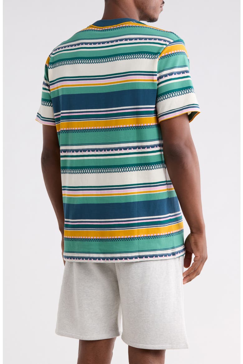 Yardy Cotton T-Shirt, Alternate, color, TEAL/ ECRU