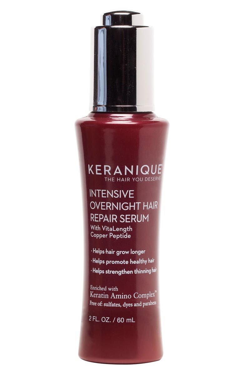Keranique Intensive Overnight Hair Repair Serum, Main, color,