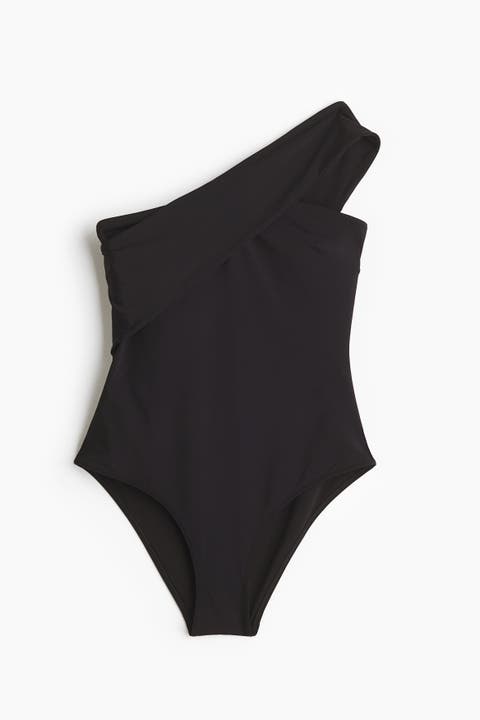 Padded-cup One-shoulder Swimsuit