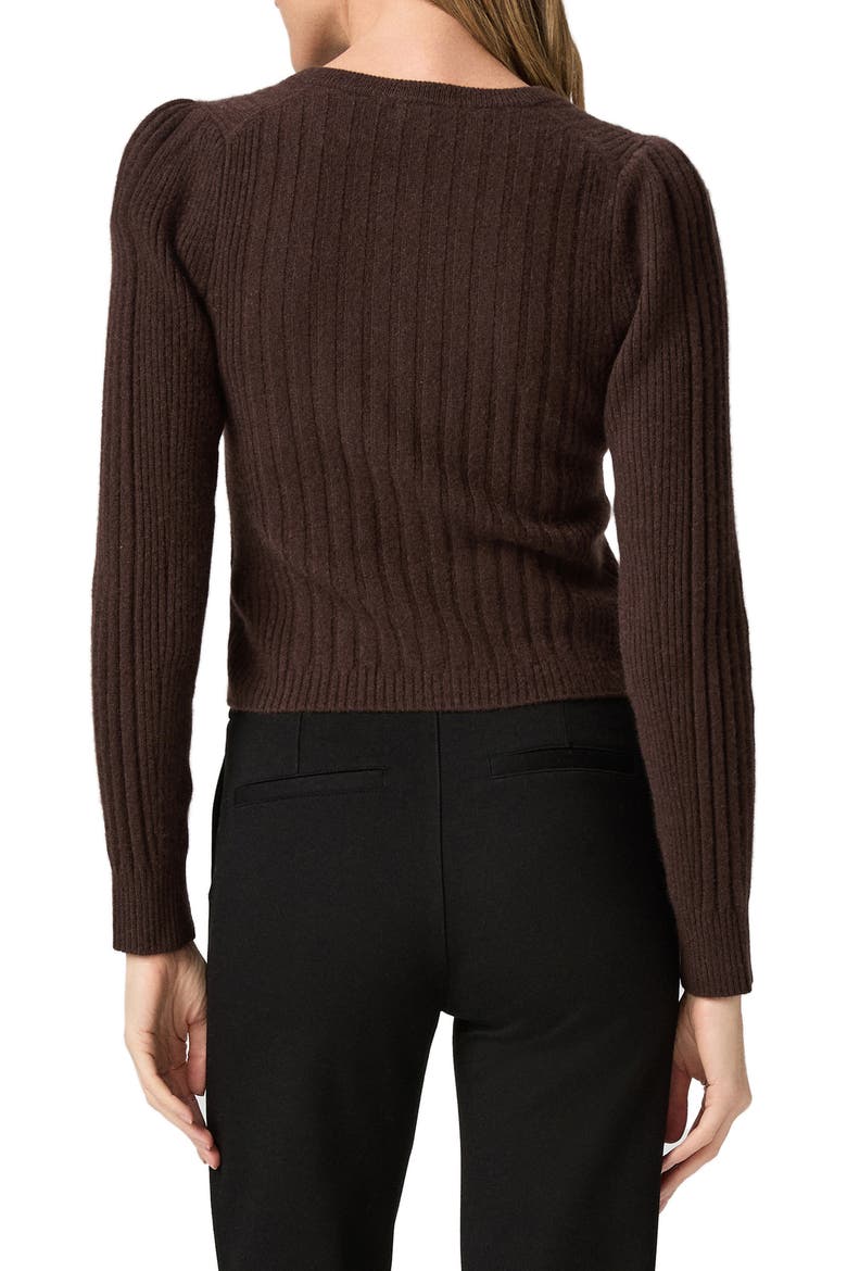 Allessandro Rib Cashmere Cardigan, Alternate, color, DARK CHOCOLATE
