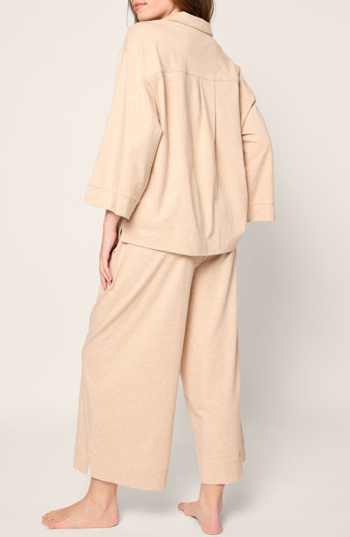 PETITE PLUME PETITE PLUME OLIVIA WIDE LEG PIMA COTTON PAJAMAS 