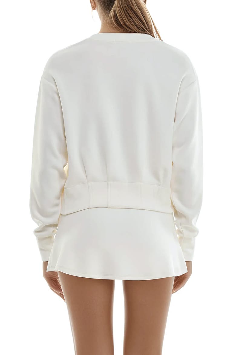 Cloud Luxe Corset Sweatshirt, Alternate, color, IVORY