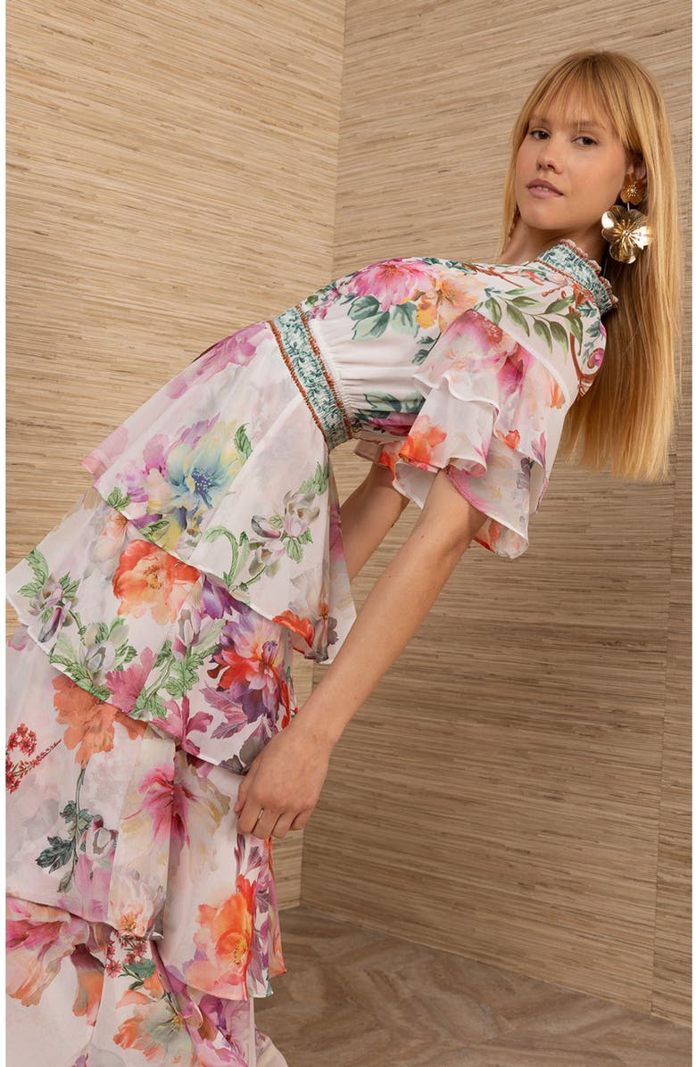 Hale Bob Itzayana Chiffon Maxi Dress, Alternate, color, Ivory