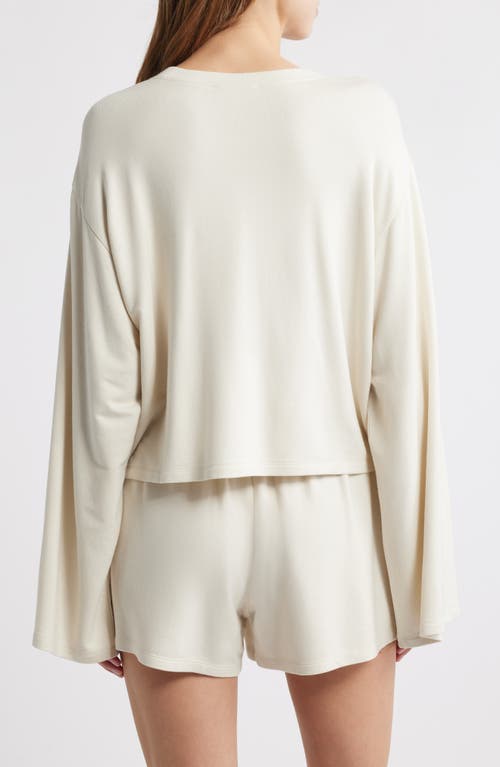 Open Edit Solid Stretch Modal Short Pajamas In Ivory Dove