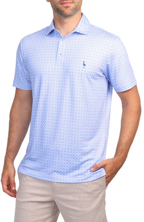 Geo Dot Print Performance Polo