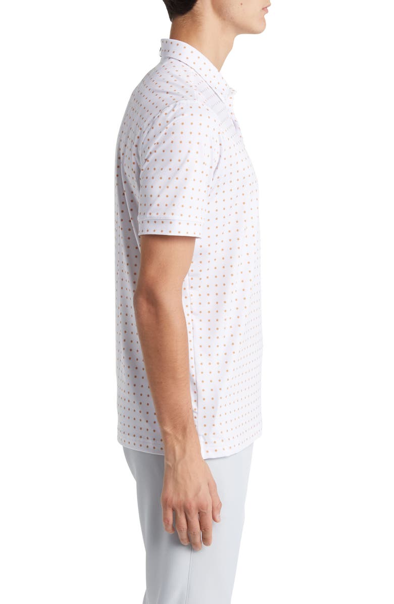 Mizzen+Main Versa White Linear Floral Performance Golf Polo, Alternate, color, 