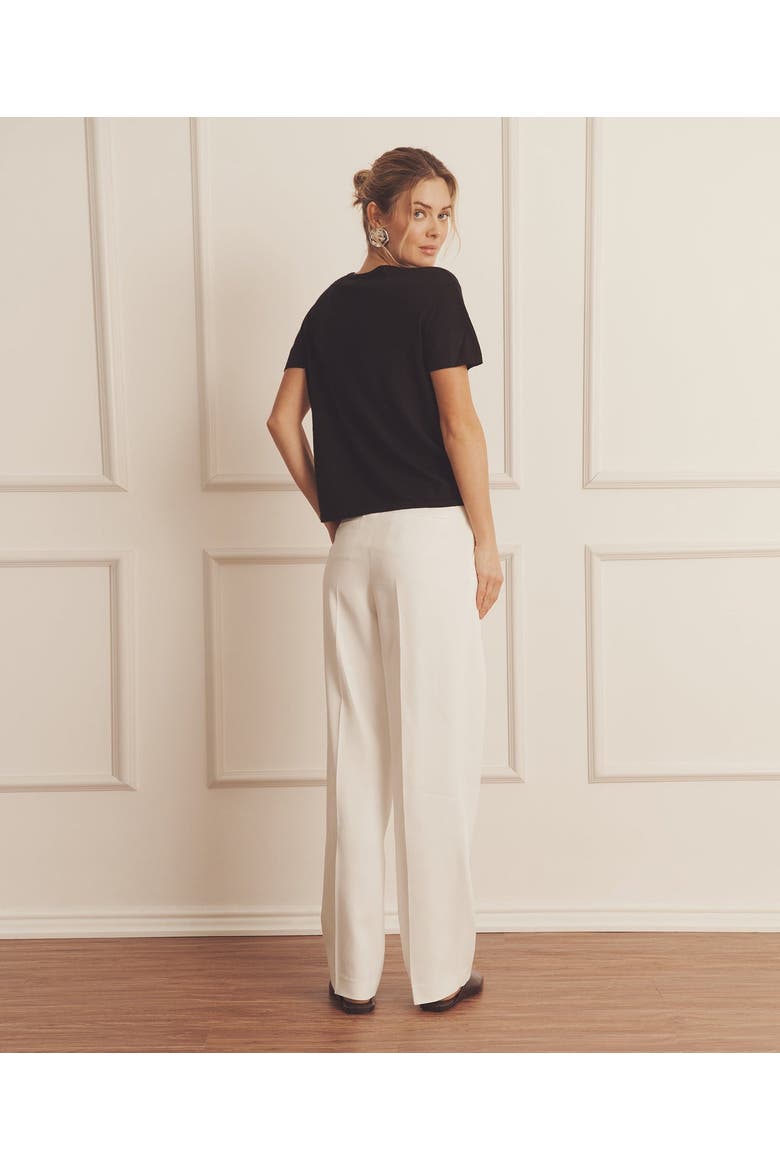 Super Fine Cashmere T-Shirt, Alternate, color, Black