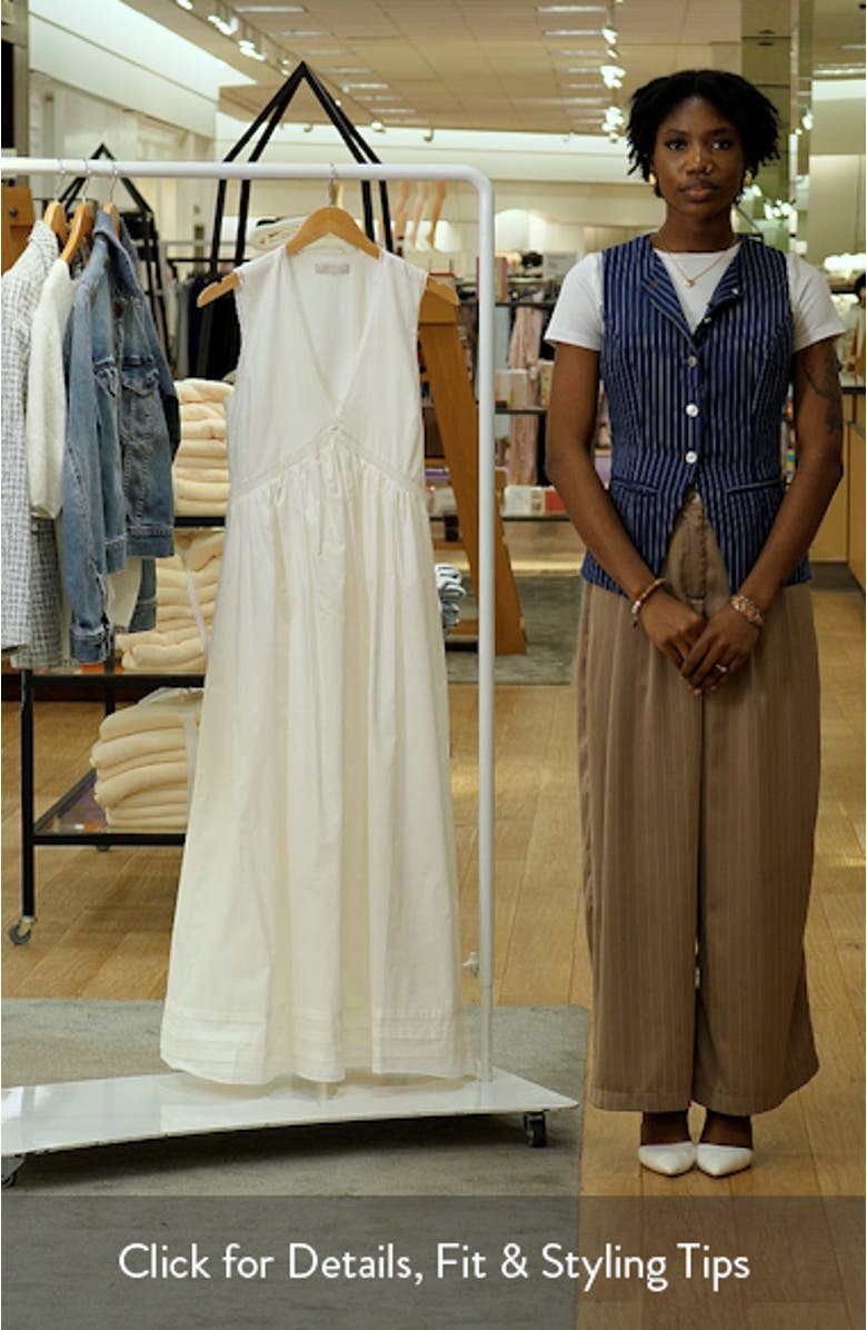 Fiora Lace Detail Cotton Maxi Dress, sales video thumbnail