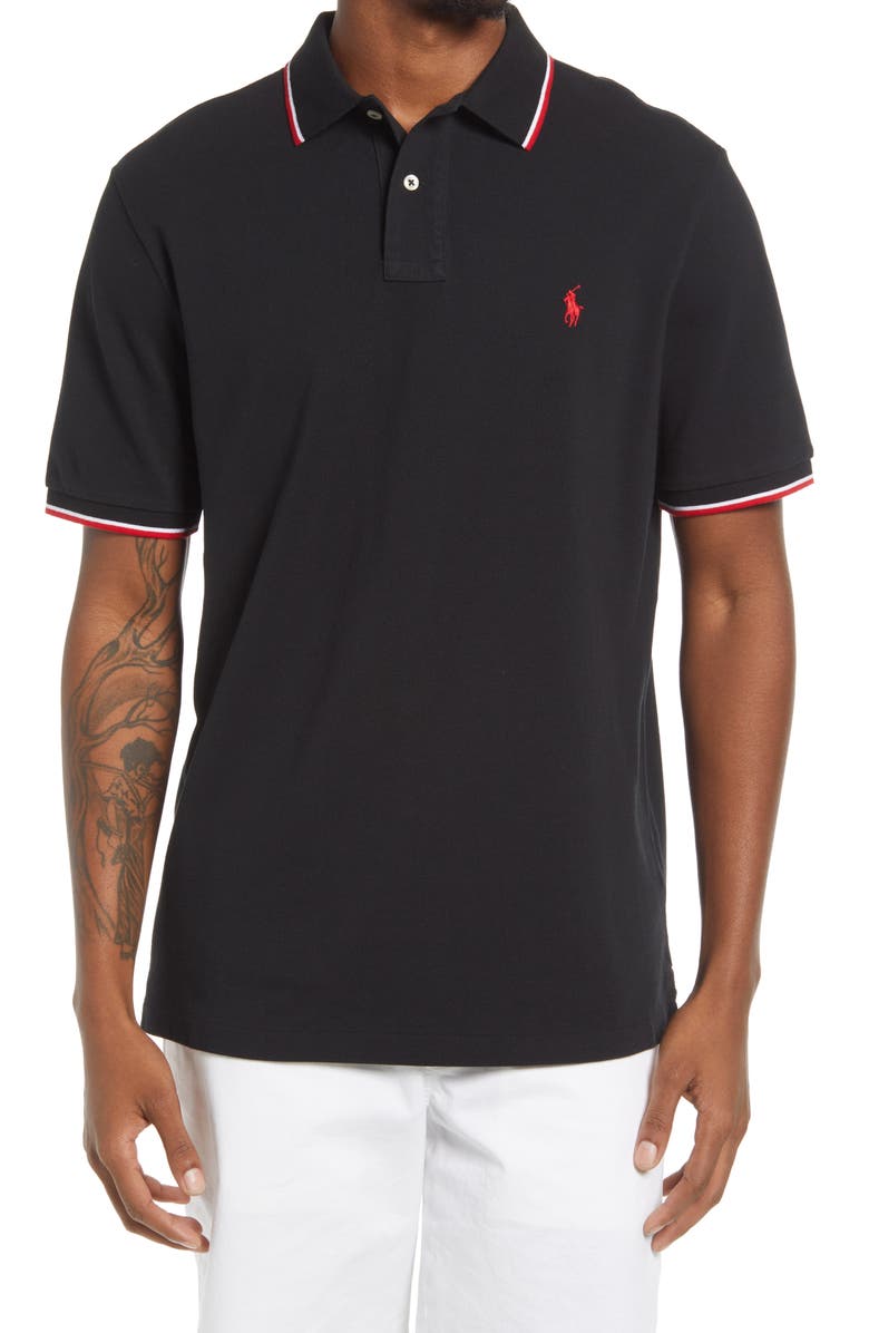 Polo Ralph Lauren Solid Cotton Polo Shirt, Main, color, 