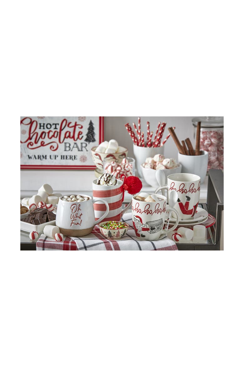 Oh What Fun Christmas Mug Red Ceramic Dishwasher Safe, Alternate, color, Red