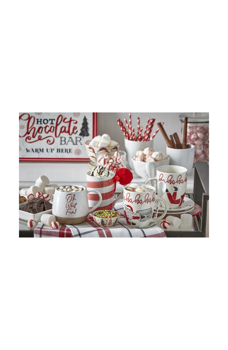 tag Oh What Fun Christmas Mug Red Ceramic Dishwasher Safe, Alternate, color, Red