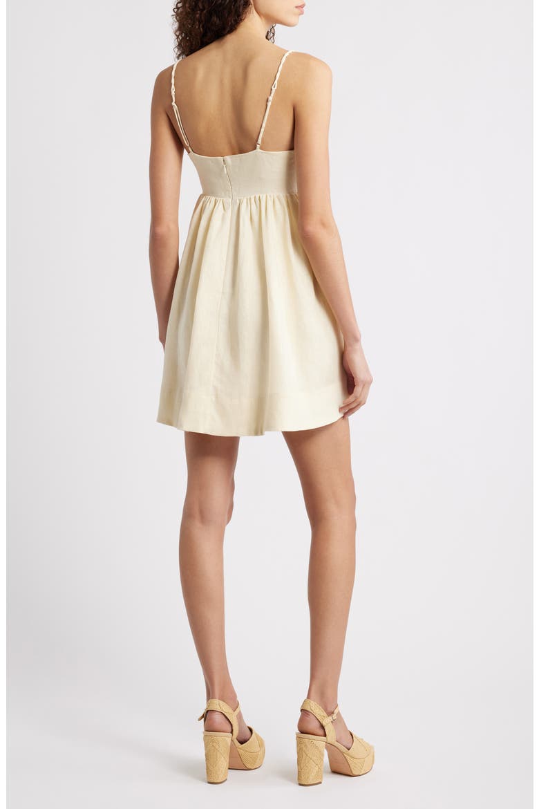 Coconut Tree Babydoll Minidress, Alternate, color, SAND