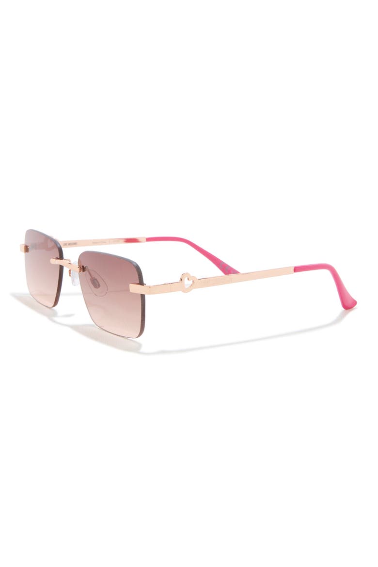 54mm Rectangular Sunglasses, Alternate, color, SHINY ROSE GOLD